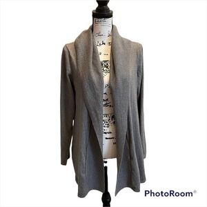 Pure Jill J. Jill Cardigan Sweater Gray size Medium Office Cozy Cashmere